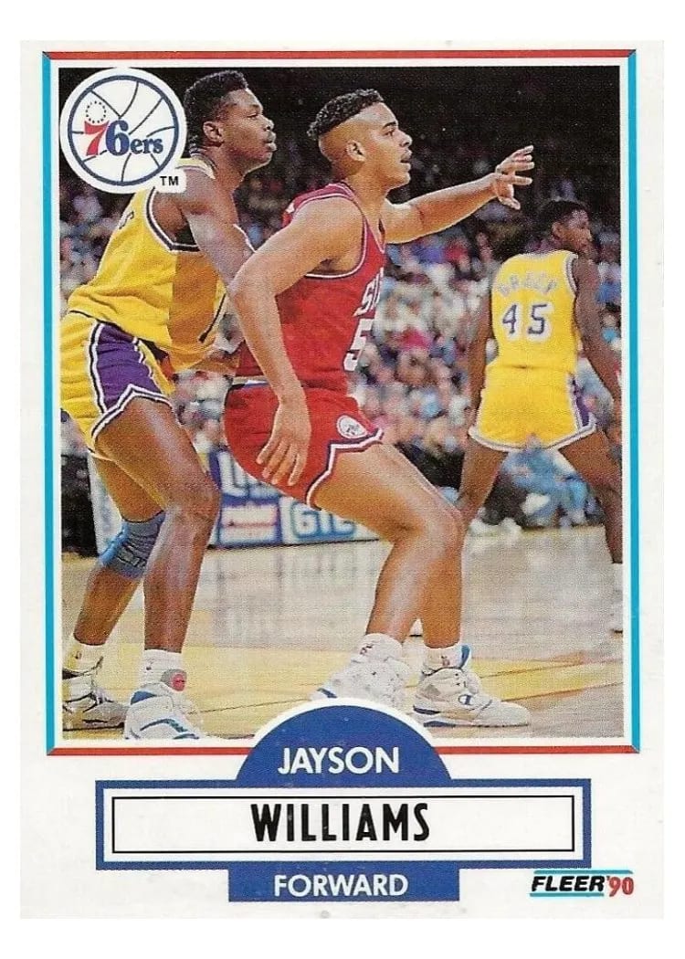 1990 Fleer Update Jayson Williams #U-73 card
