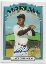 Jazz Chisholm 2021 Topps Heritage Real One Autographs card