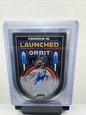 Jazz Chisholm Jr. 2025 Topps Cosmic Chrome Launched Into Orbit Autographs card