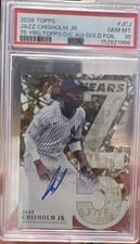 Jazz Chisholm Jr. 2026 Topps 75 Years of Topps Die-Cut Autographs card