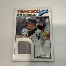2026 Topps Heritage Real One Relics Jazz Chisholm Jr. #ROR-JCJ card