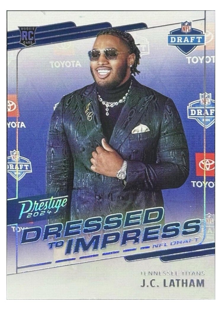 2024 Panini Prestige Dress to Impress NFL Draft JC Latham #DTi-JLM card
