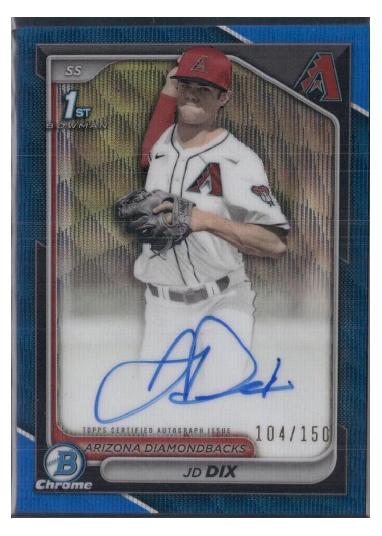 2024 Bowman Draft Chrome Prospect Autographs JD Dix #CPA-JD card
