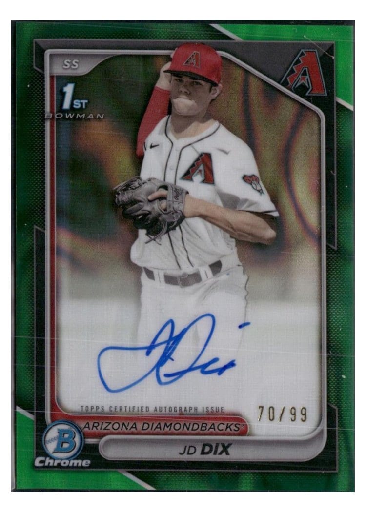 2024 Bowman Draft Chrome Prospect Autographs JD Dix #CPA-JD card