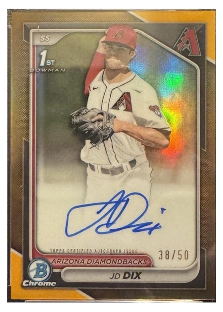 2024 Bowman Draft Chrome Prospect Autographs JD Dix #CPA-JD card