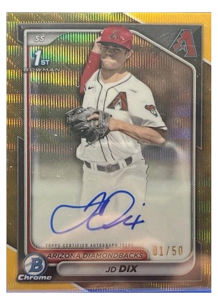 2024 Bowman Draft Chrome Prospect Autographs JD Dix #CPA-JD card