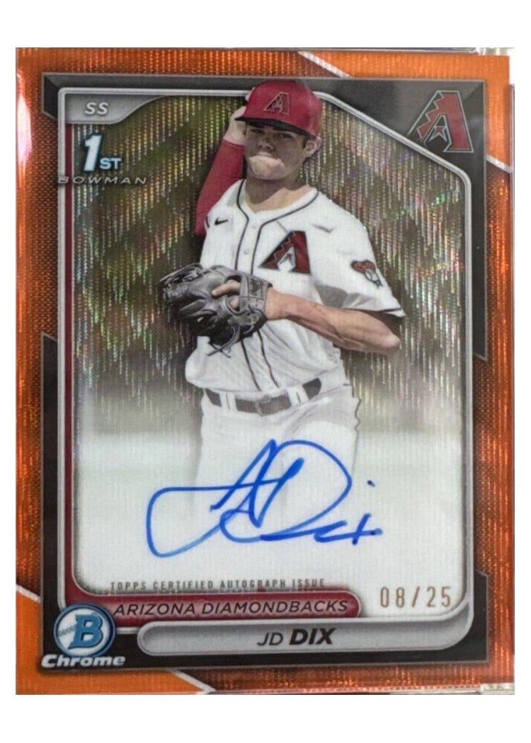 2024 Bowman Draft Chrome Prospect Autographs JD Dix #CPA-JD card