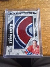 2024-25 Upper Deck Black Diamond Team Logo Jumbo Patch Puzzle - Canadiens Jean Beliveau #TL-JB
