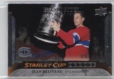 2025 Upper Deck Black Diamond Exquisite Collection Stanley Cup Heroes Jean Beliveau #ESC-JB card