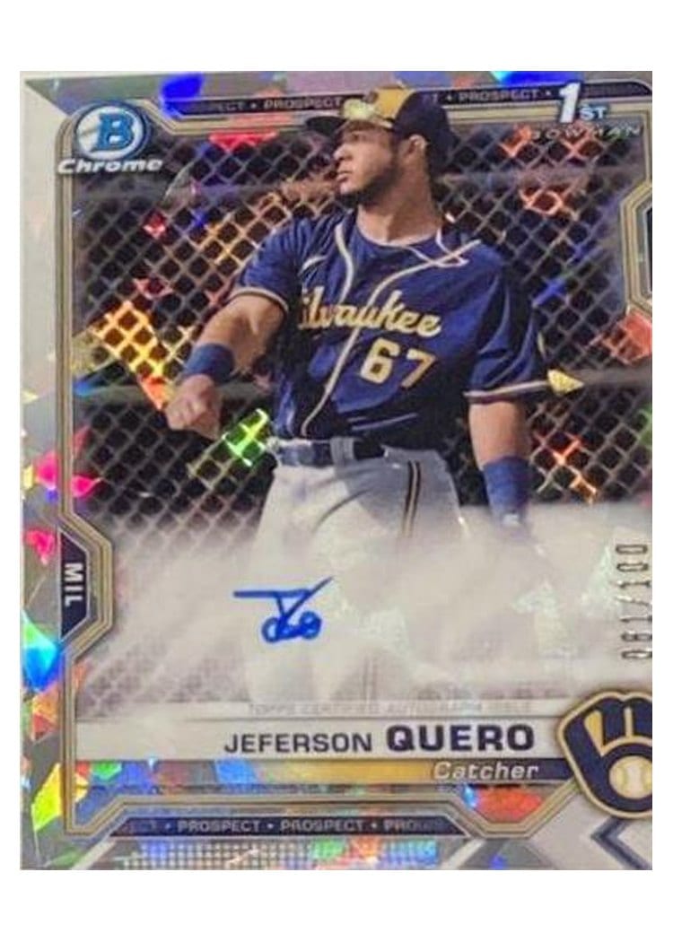 2021 Bowman Chrome Prospect Autographs Jeferson Quero #CPA-JQ card
