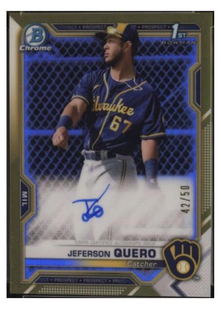 2021 Bowman Chrome Prospect Autographs Jeferson Quero #CPA-JQ card