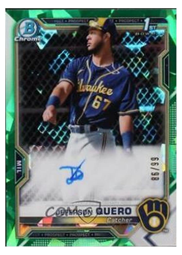 2021 Bowman Chrome Prospect Autographs Jeferson Quero #CPA-JQ card