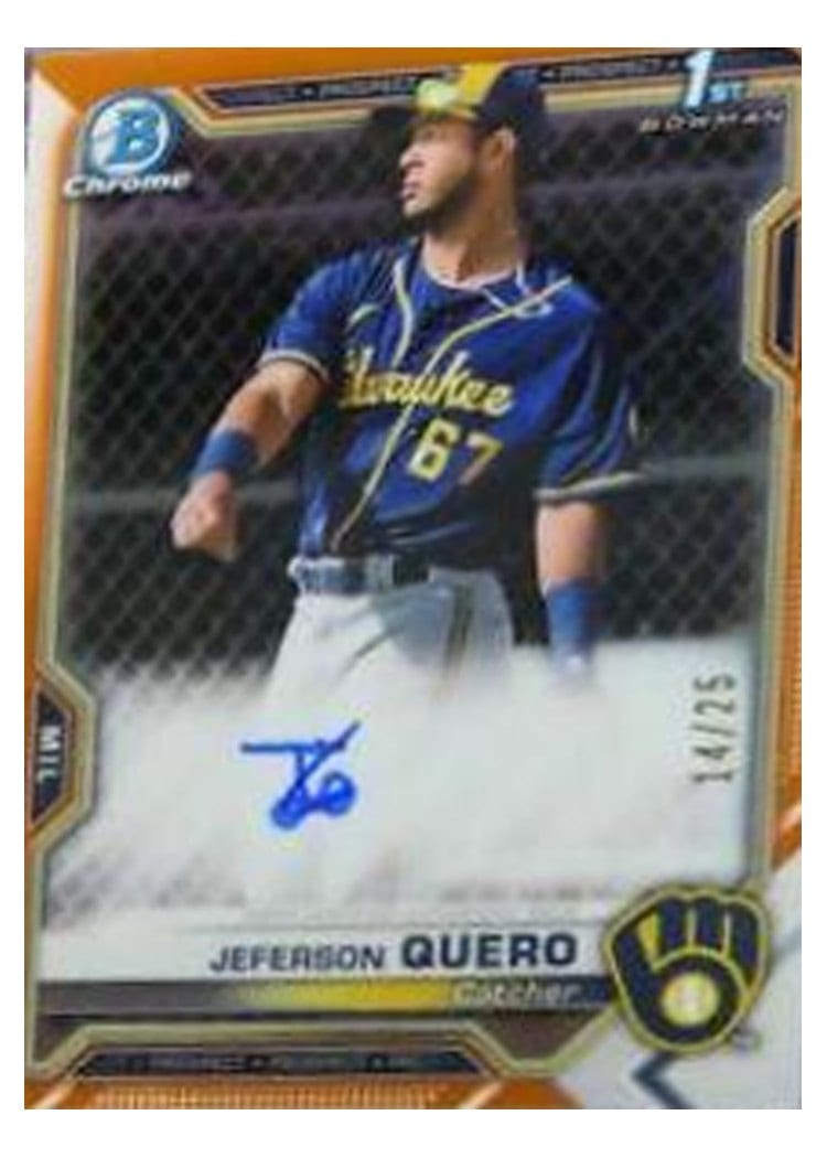 2021 Bowman Chrome Prospect Autographs Jeferson Quero #CPA-JQ card