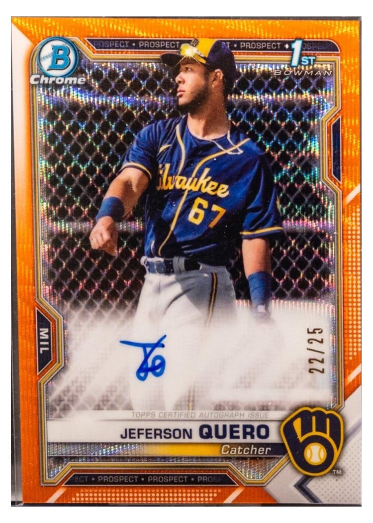 2021 Bowman Chrome Prospect Autographs Jeferson Quero #CPA-JQ card