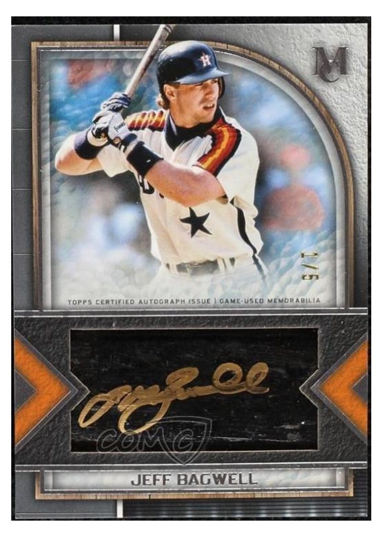 2023 Topps Museum Collection Autographed Jumbo Lumber Bat Relics Jeff Bagwell #AJLBR-JB card