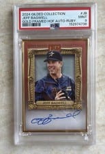 2024 Topps Gilded Collection Gold Frame Hall of Famers Autographs Jeff Bagwell #HAFA-JB card