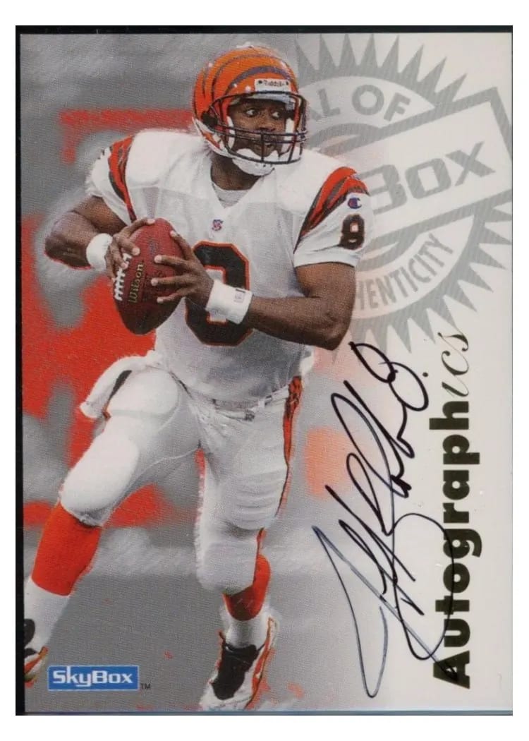 1997 Skybox Premium Autographics Jeff Blake card