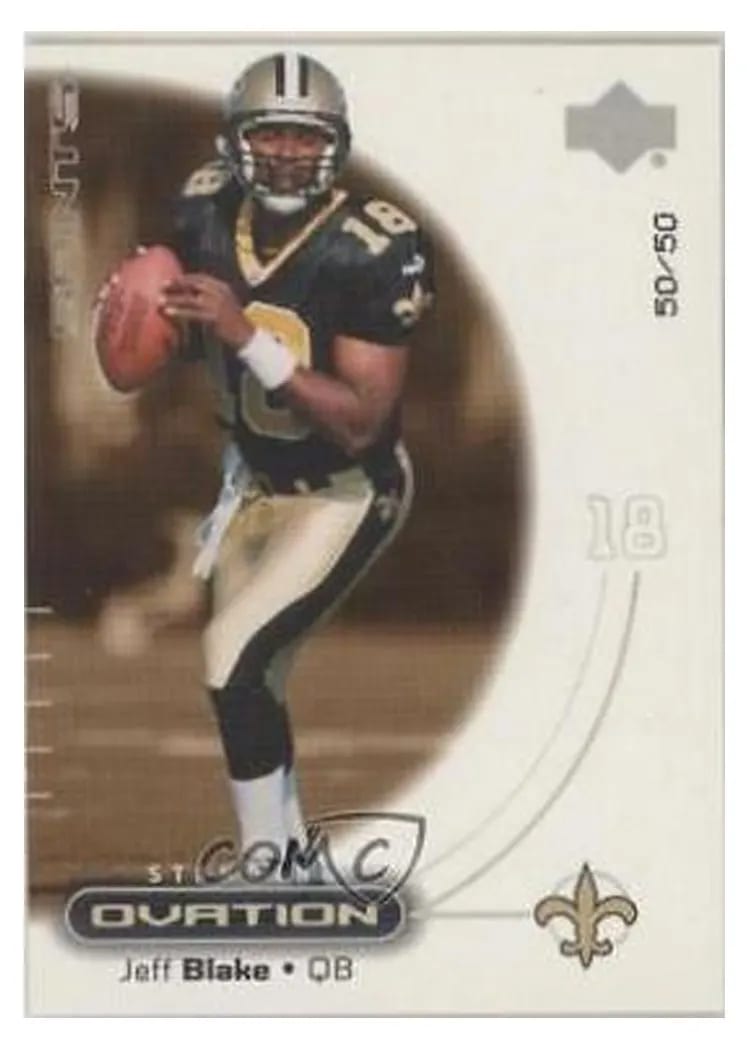 2000 Upper Deck Ovation Jeff Blake Standing Ovation #36 card