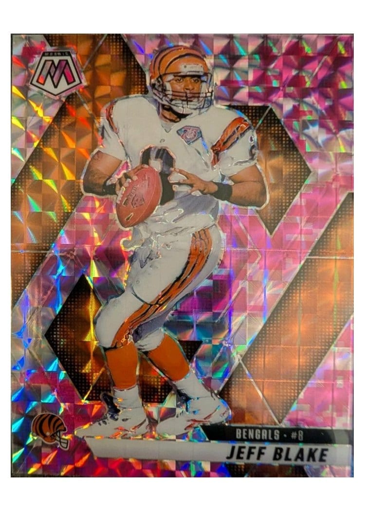 2025 Panini Mosaic Base Set Jeff Blake Pink Fluorescent #127 card