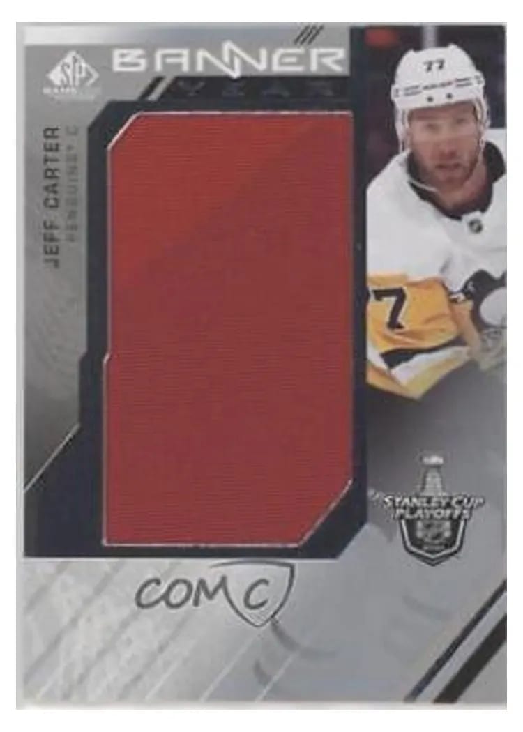2021-22 SP Game Used 2021 NHL Stanley Cup Playoffs Banner Year Relics Jeff Carter #BYSC-CA card