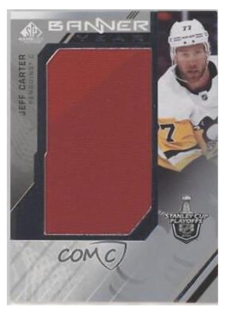 2021 SP Game Used NHL Stanley Cup Playoffs Banner Year Relics Jeff Carter #BYSC-CA card