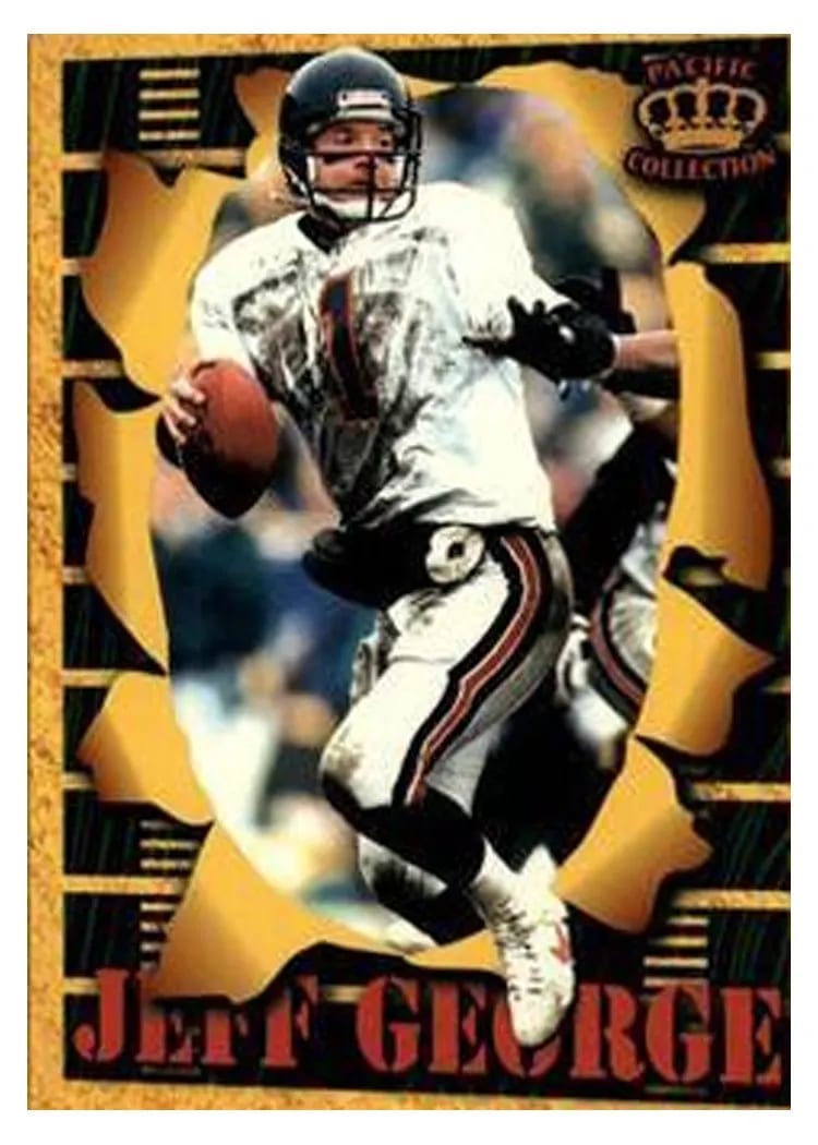 1996 Pacific Invincible Smash Mouth Jeff George #SM7 card