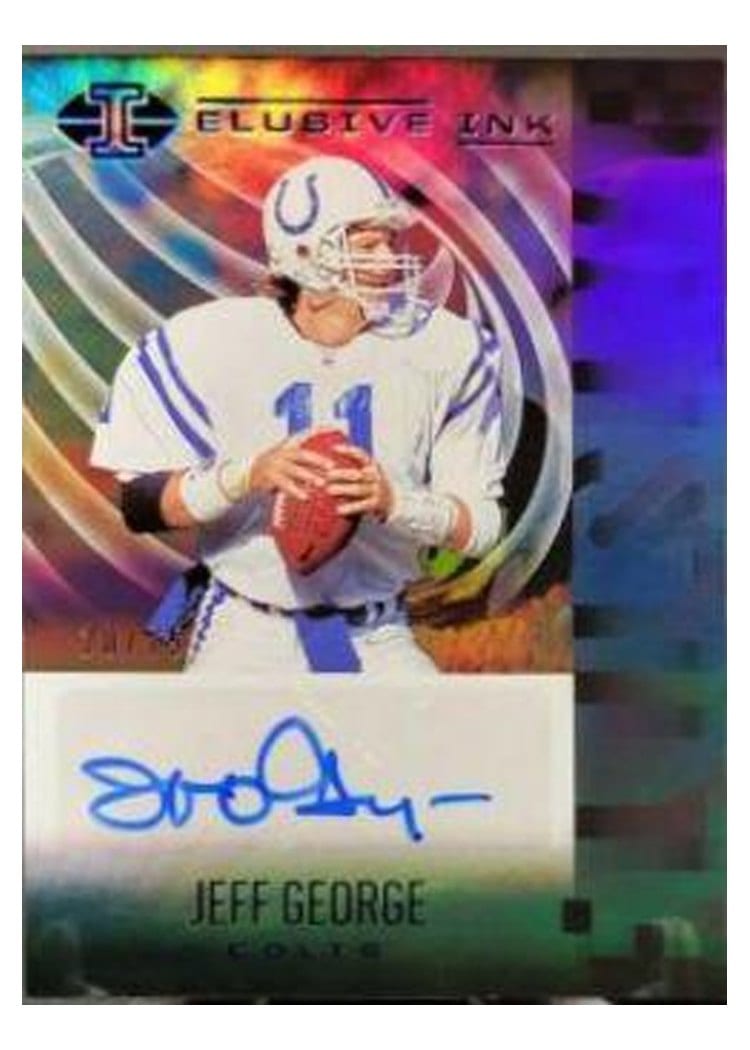 2021 Panini Illusions Elusive Ink Jeff George #EI-JG card