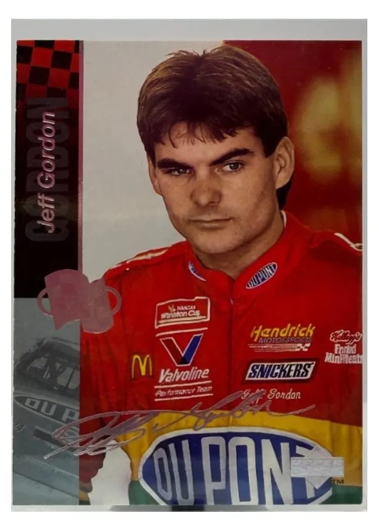 1995 Upper Deck Jeff Gordon Silver Signature #2 card