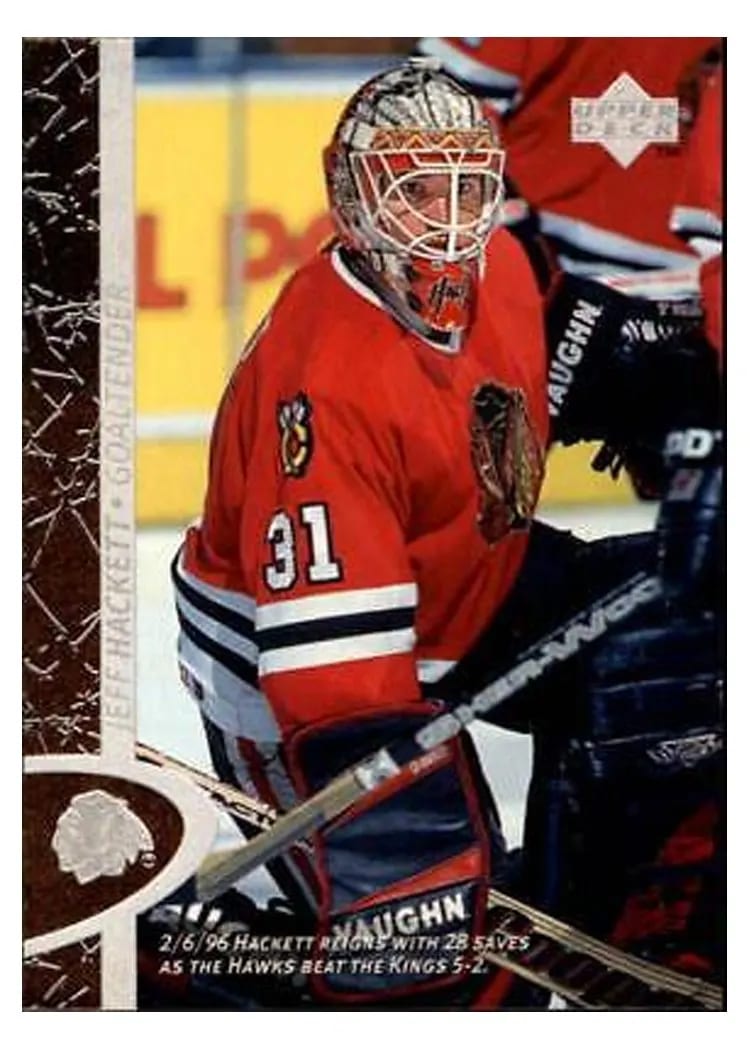 1996 Upper Deck Jeff Hackett #30 card