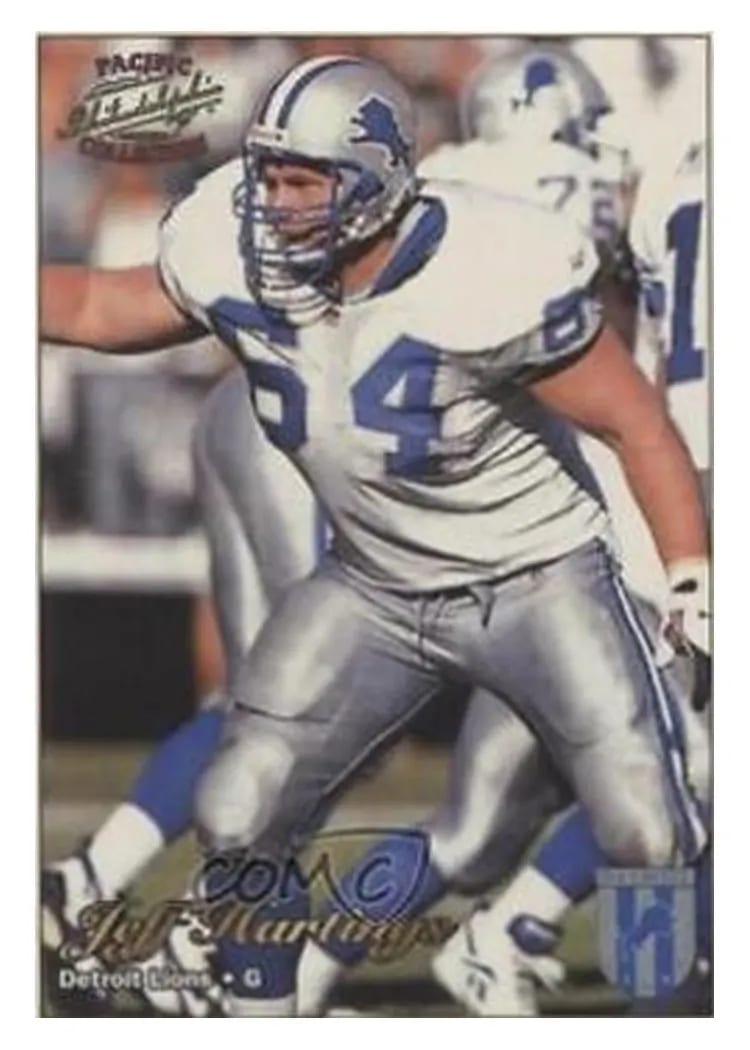 1997 Pacific Philadelphia Jeff Hartings #102 card
