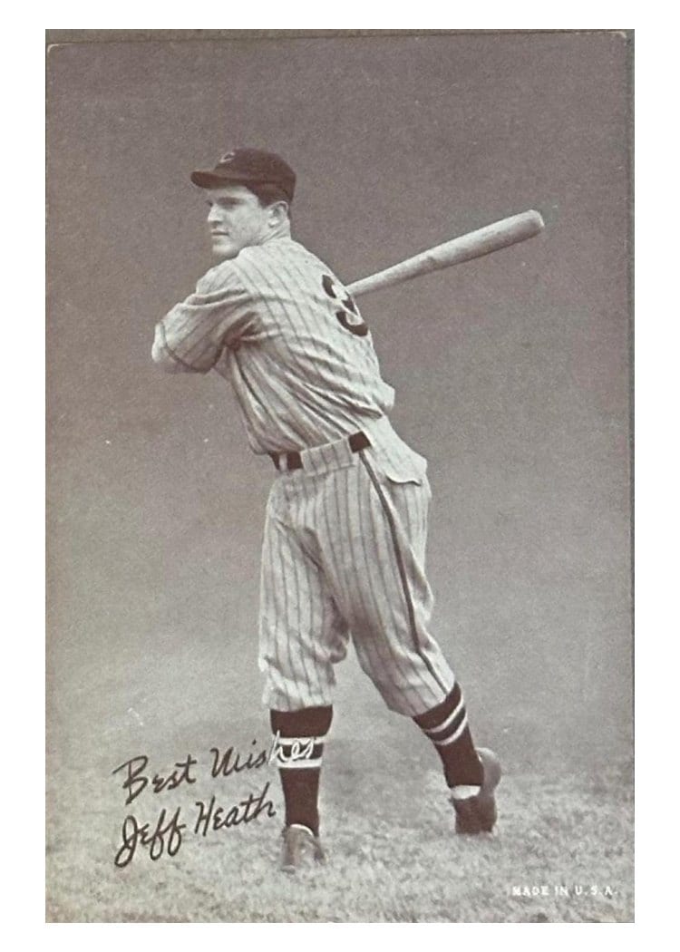 1939 Exhibits Salutation Jeff Heath card