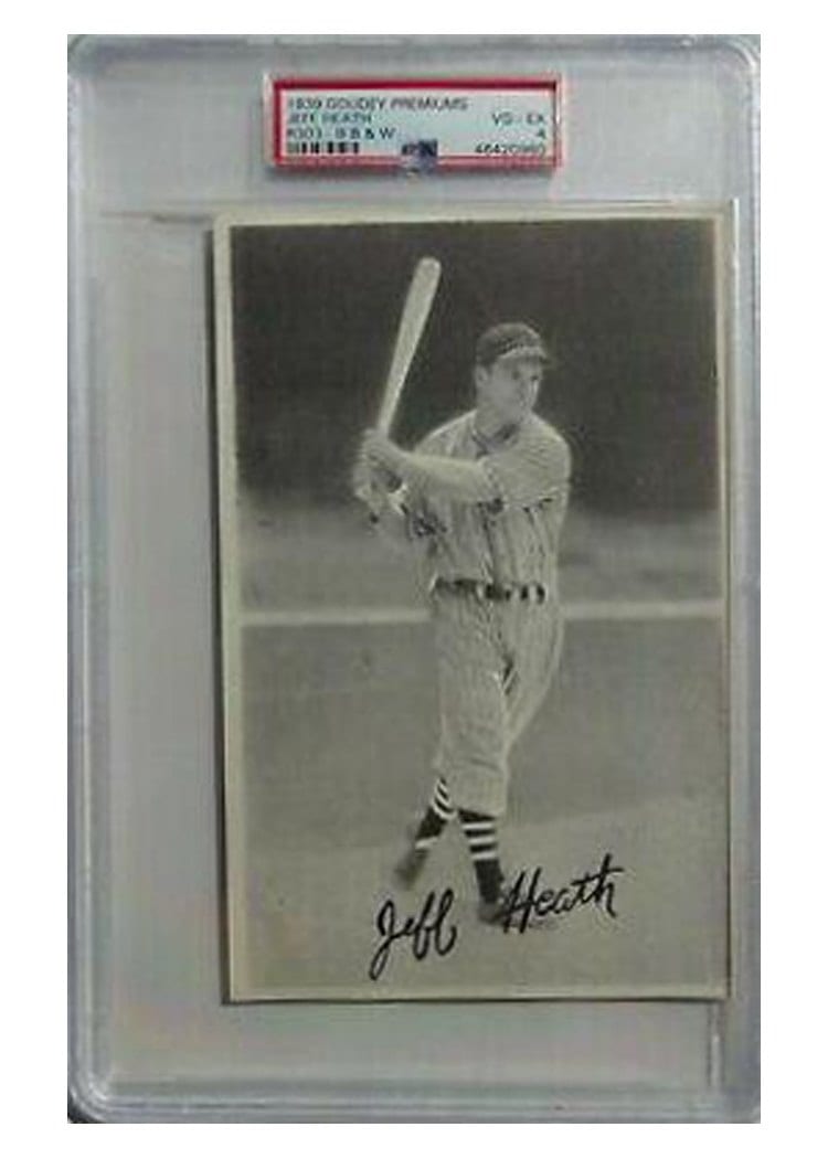1939 Goudey Premiums R303 B Jeff Heath card