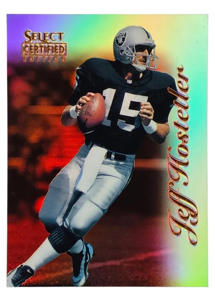 1996 Select Certified Jeff Hostetler #80 card