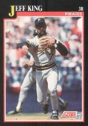 1991 Score Base Set Jeff King #244 card