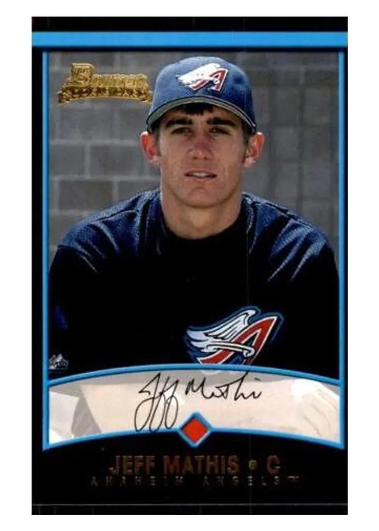 2001 Bowman Draft Picks Jeff Mathis #107 card