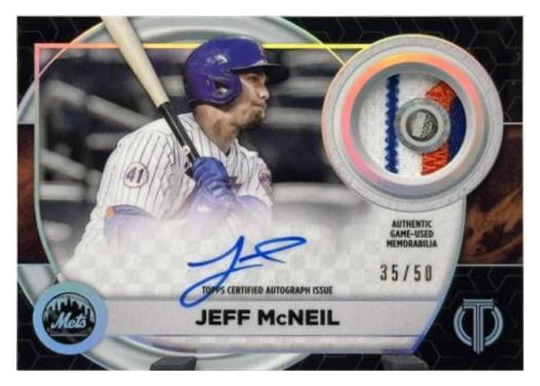 2022 Topps Tribute Autograph Patches Jeff McNeil #AP-JM card