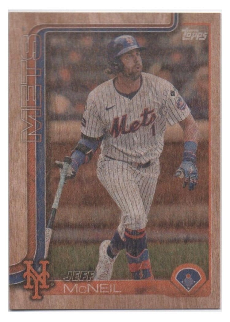 2025 Topps Base Set Jeff McNeil Wood #149 card