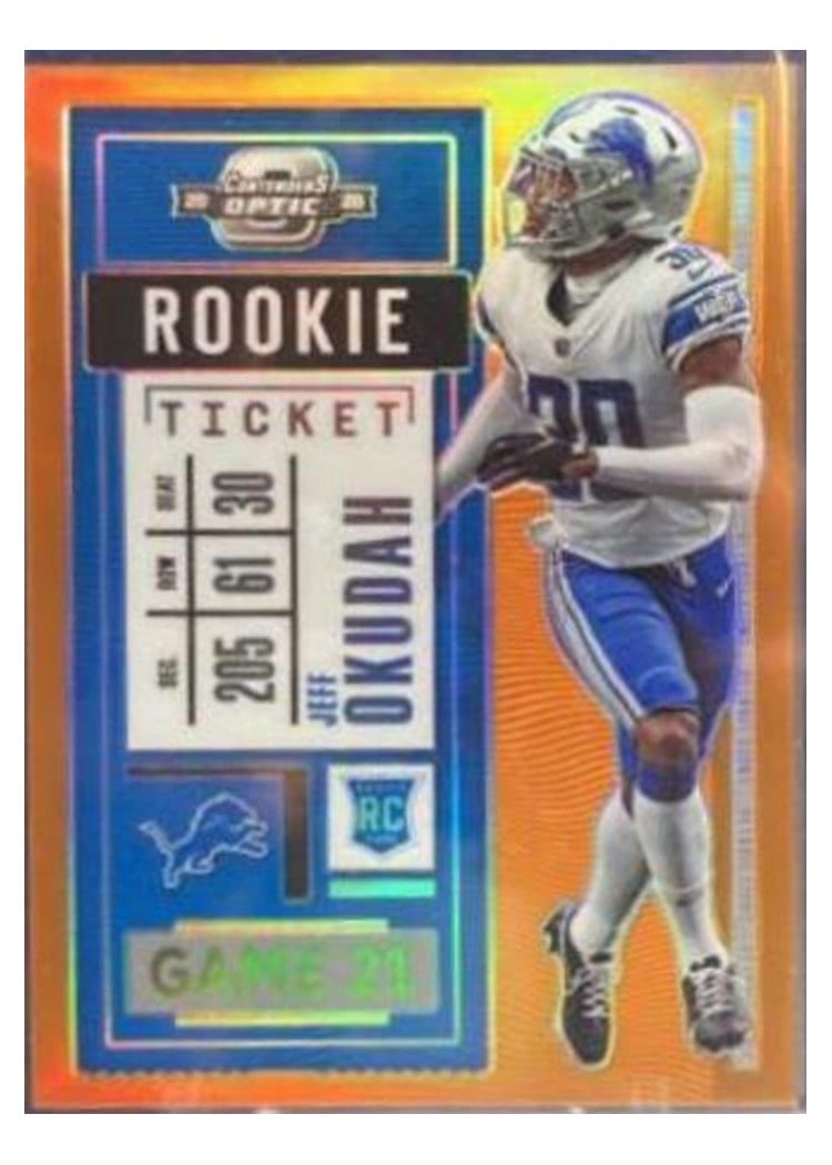 2020 Panini Contenders Optic Base Set Jeff Okudah Orange #98 card