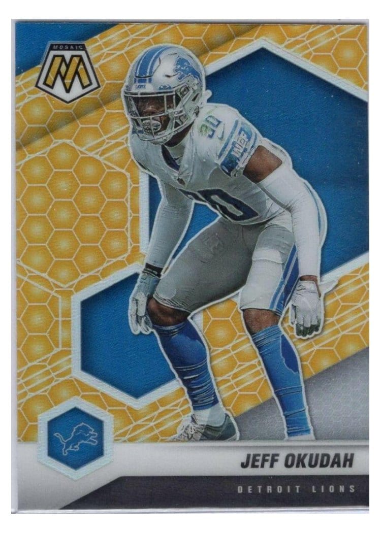 2021 Panini Mosaic Base Set Jeff Okudah #77 card