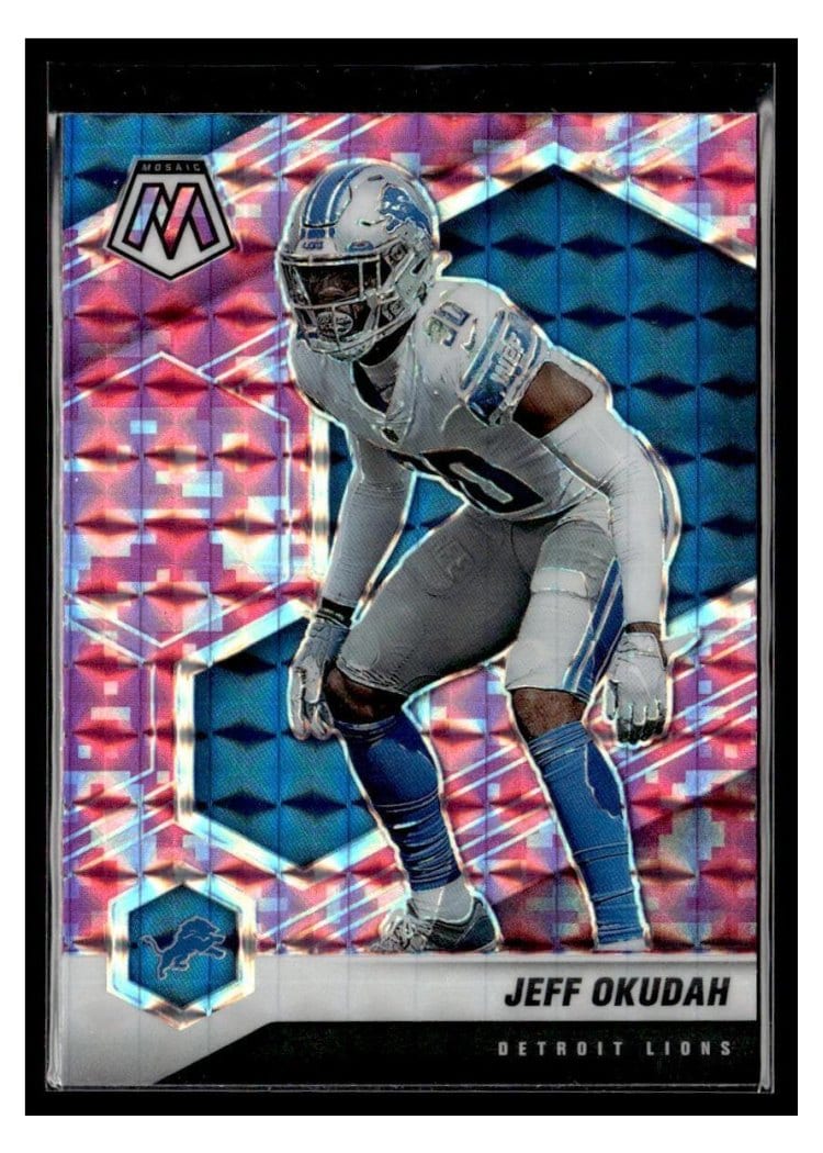 2021 Panini Mosaic Base Set Jeff Okudah #77 card