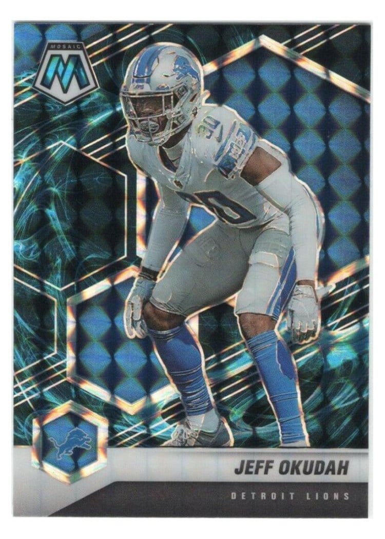 2021 Panini Mosaic Base Set Jeff Okudah #77 card