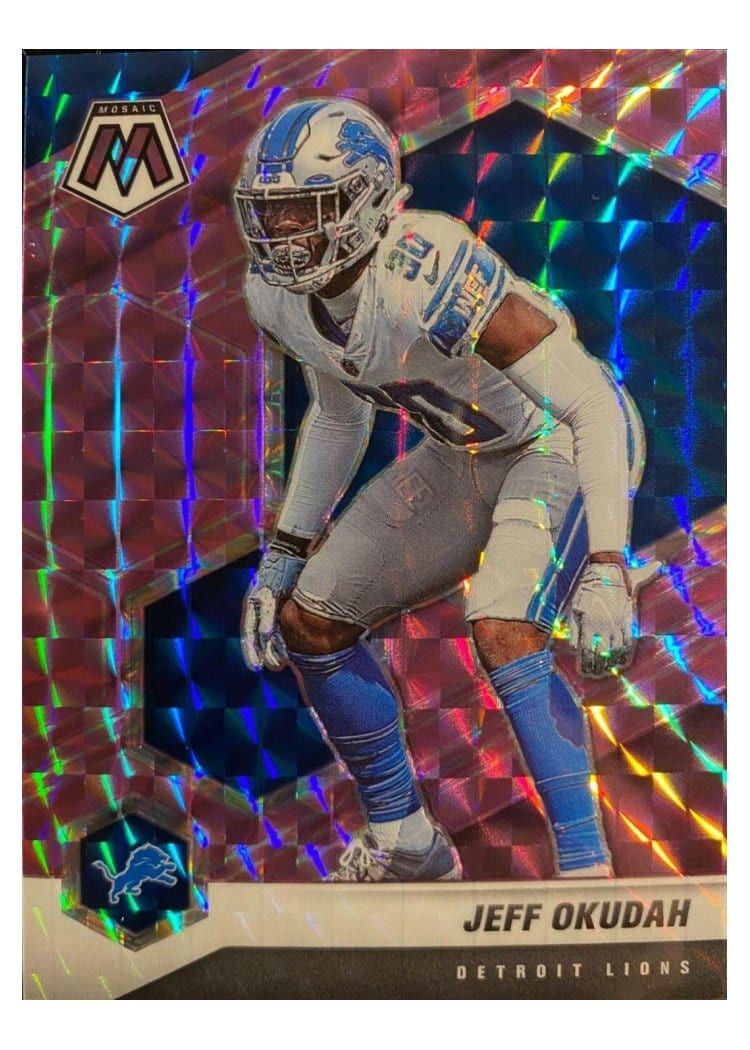 2021 Panini Mosaic Base Set Jeff Okudah #77 card