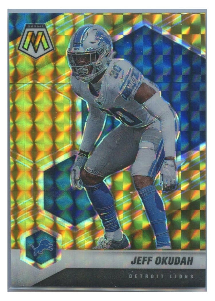 2021 Panini Mosaic Base Set Jeff Okudah #77 card