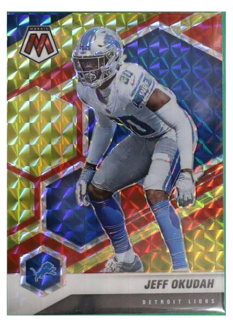 2021 Panini Mosaic Base Set Jeff Okudah #77 card
