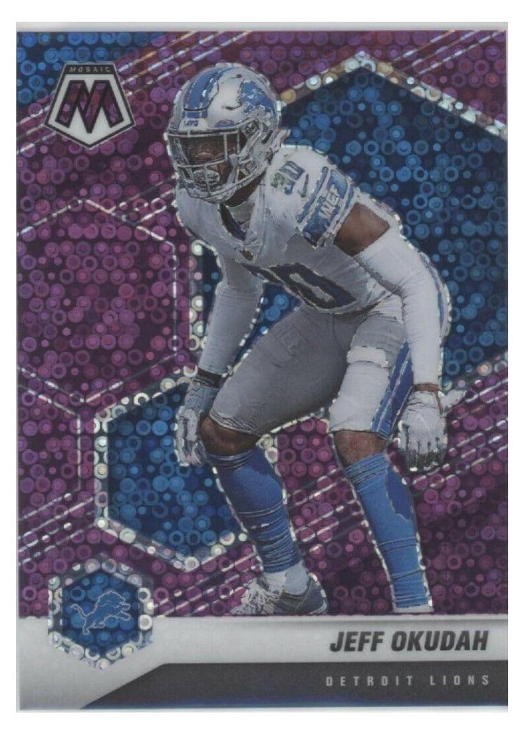 2021 Panini Mosaic Base Set Jeff Okudah #77 card