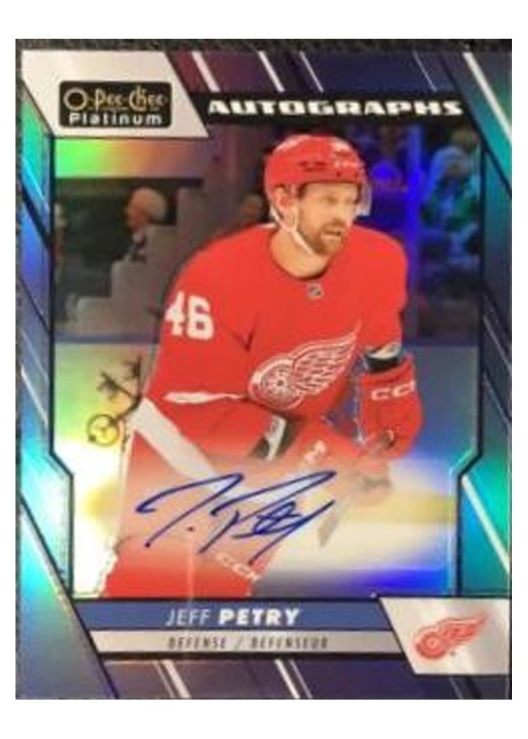 2023-24 O-Pee-Chee Platinum Blue Rainbow Autos Jeff Petry #BA-JP card