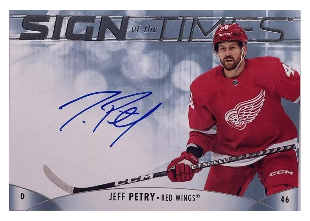 2023-24 SP Authentic Sign of the Times Auto Jeff Petry #SOTT-JP card