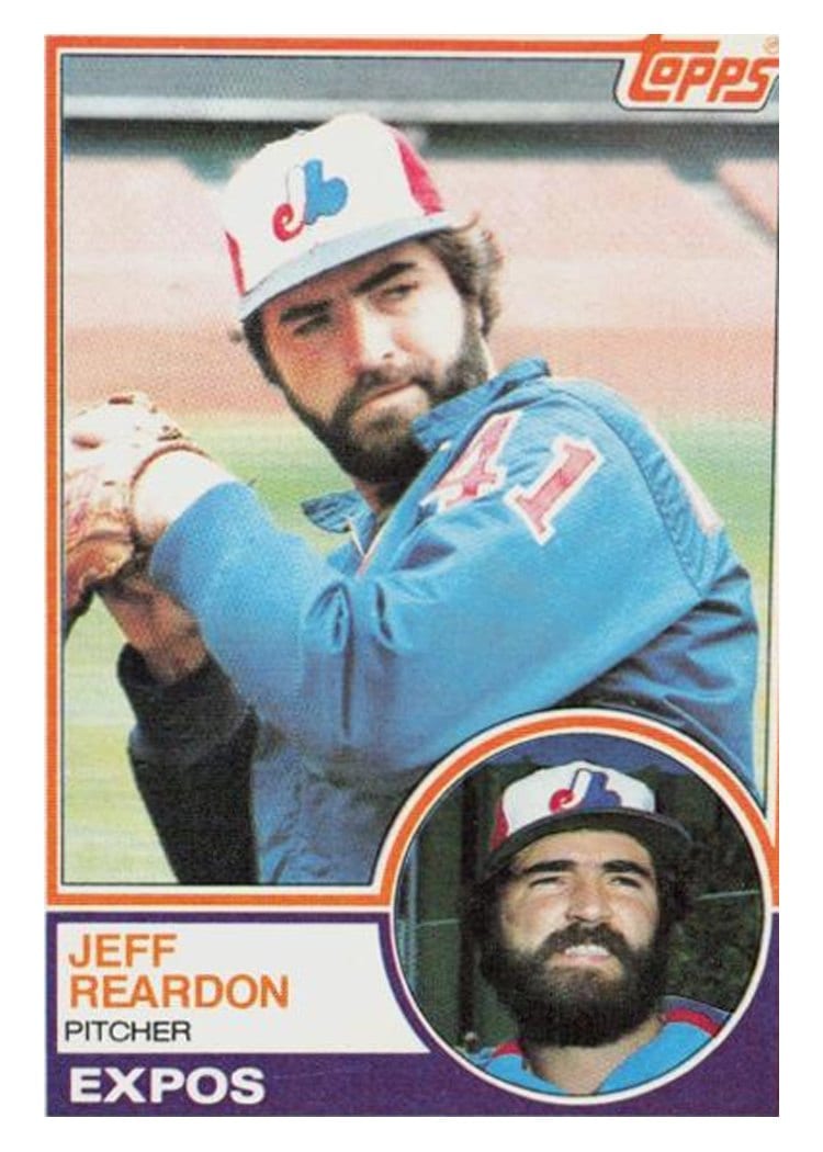 1983 Topps Jeff Reardon #290 card