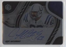 2020 Panini Elements Steel Signatures Jeff Saturday #SS-JSA card