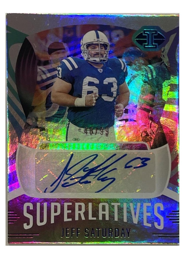 2021 Panini Illusions Superlatives Jeff Saturday #SU-16 card